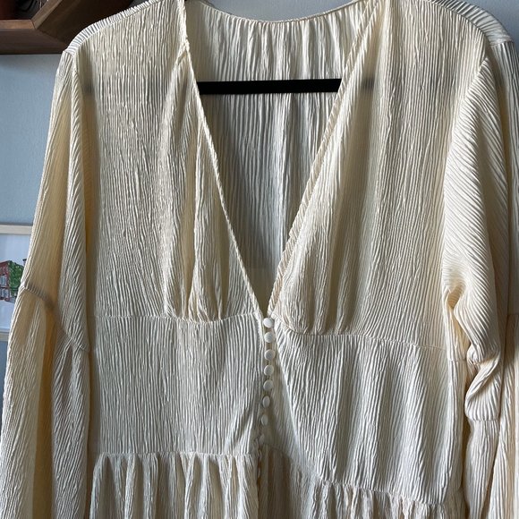 Ivory Bohemian Crinkle Dress - Picture 5 of 5